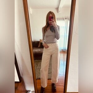 Mother Half Pipe Barrel Jeans - natural/cream